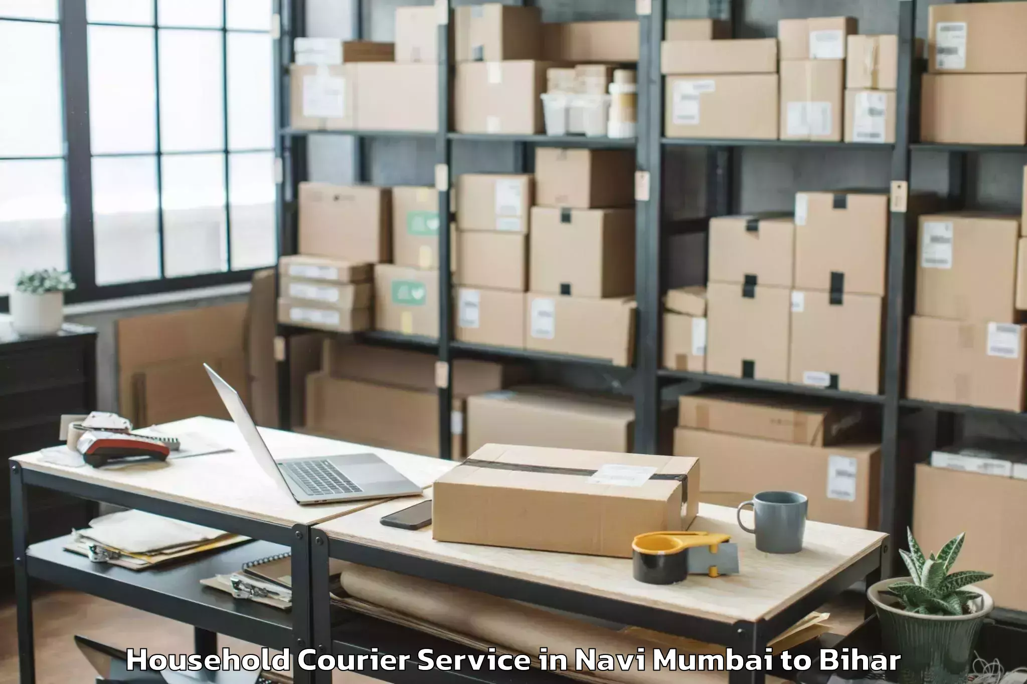 Affordable Navi Mumbai to Meskaur Household Courier